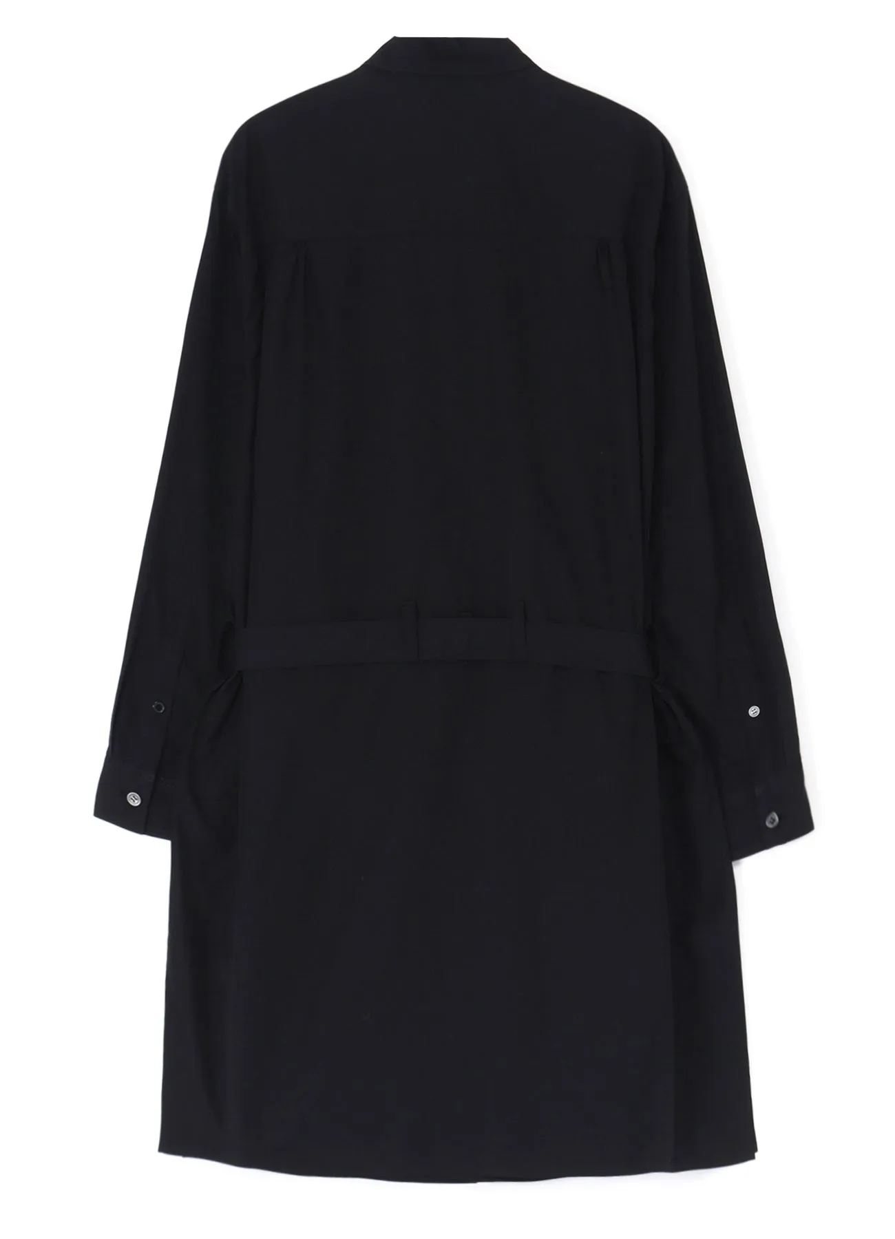 Ethical production COTTON BROADCLOTH DOUBLE LEFT PANEL SHIRT WITH BELT