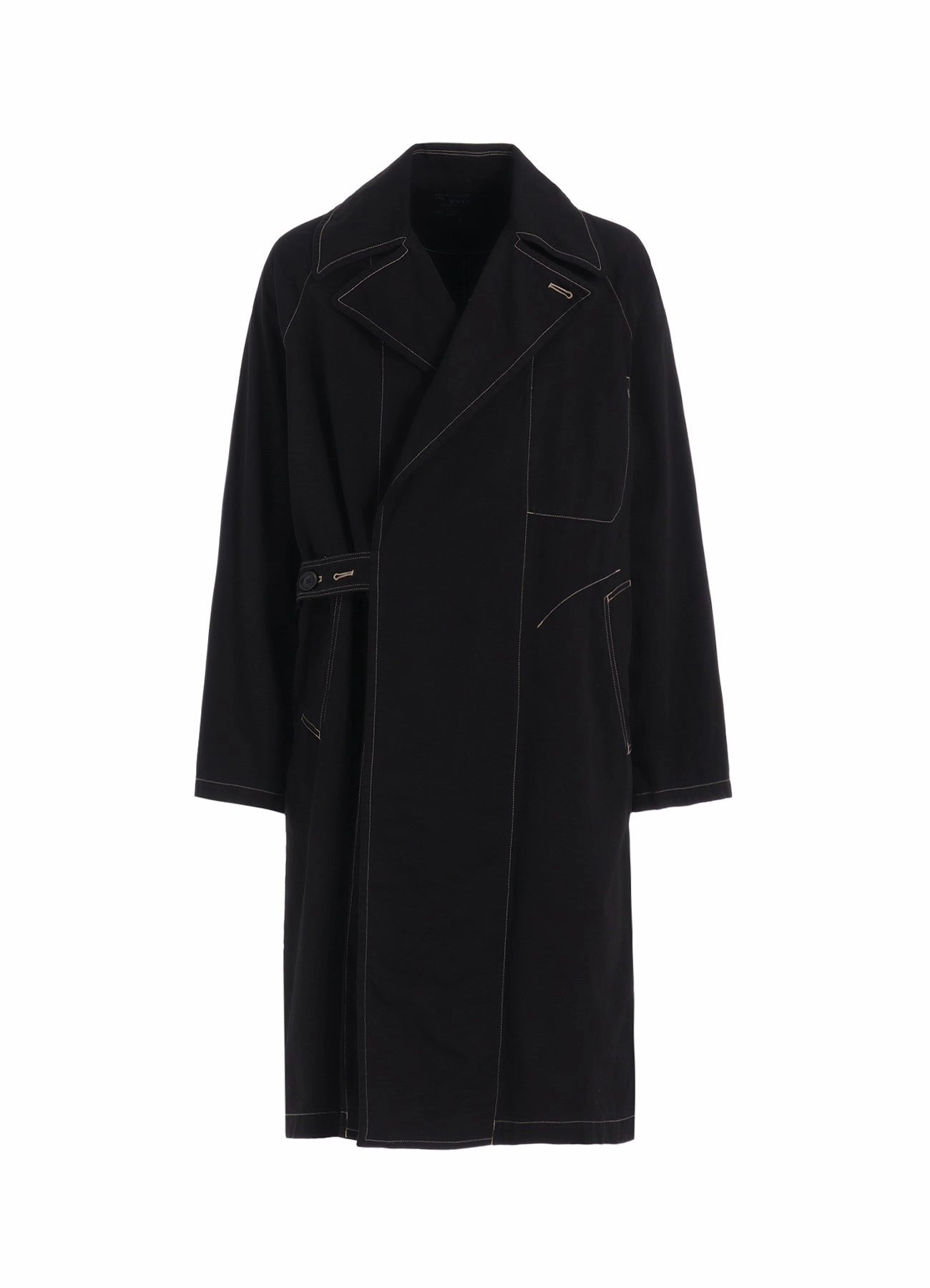 COTTON TWILL GARMENT DYED TIE-LOCKEN COAT Layered Protection