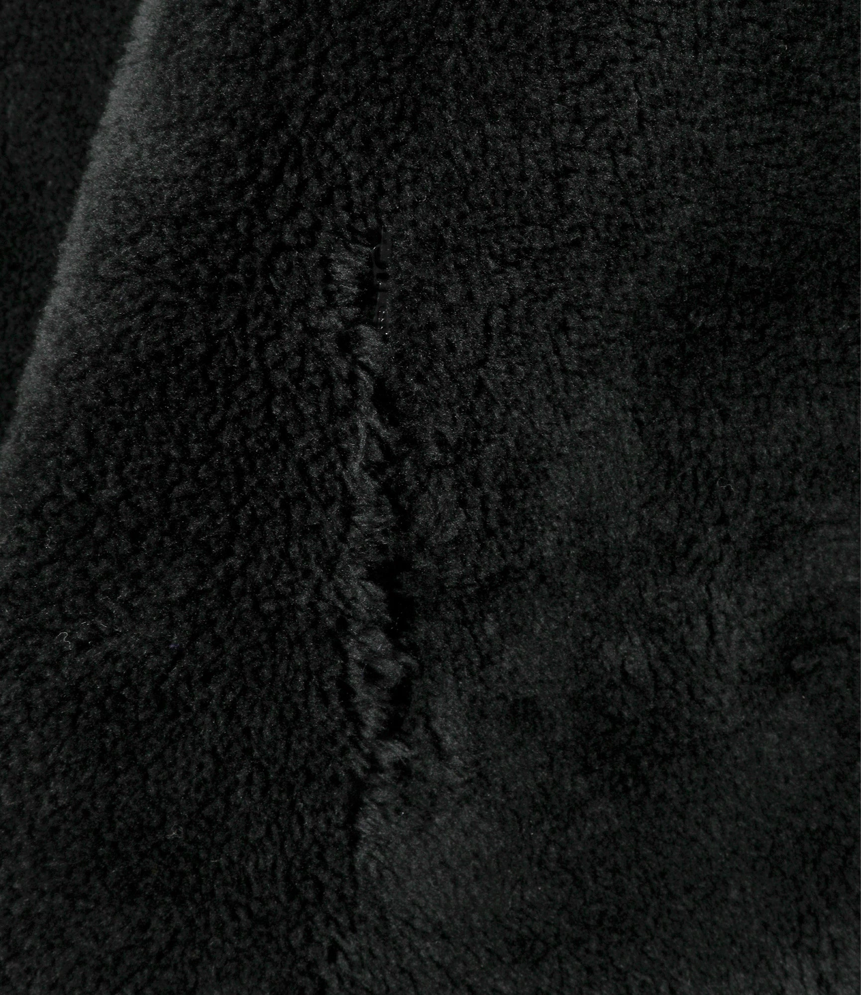 AdjustableHem Faux Fur Jacket ?C Black