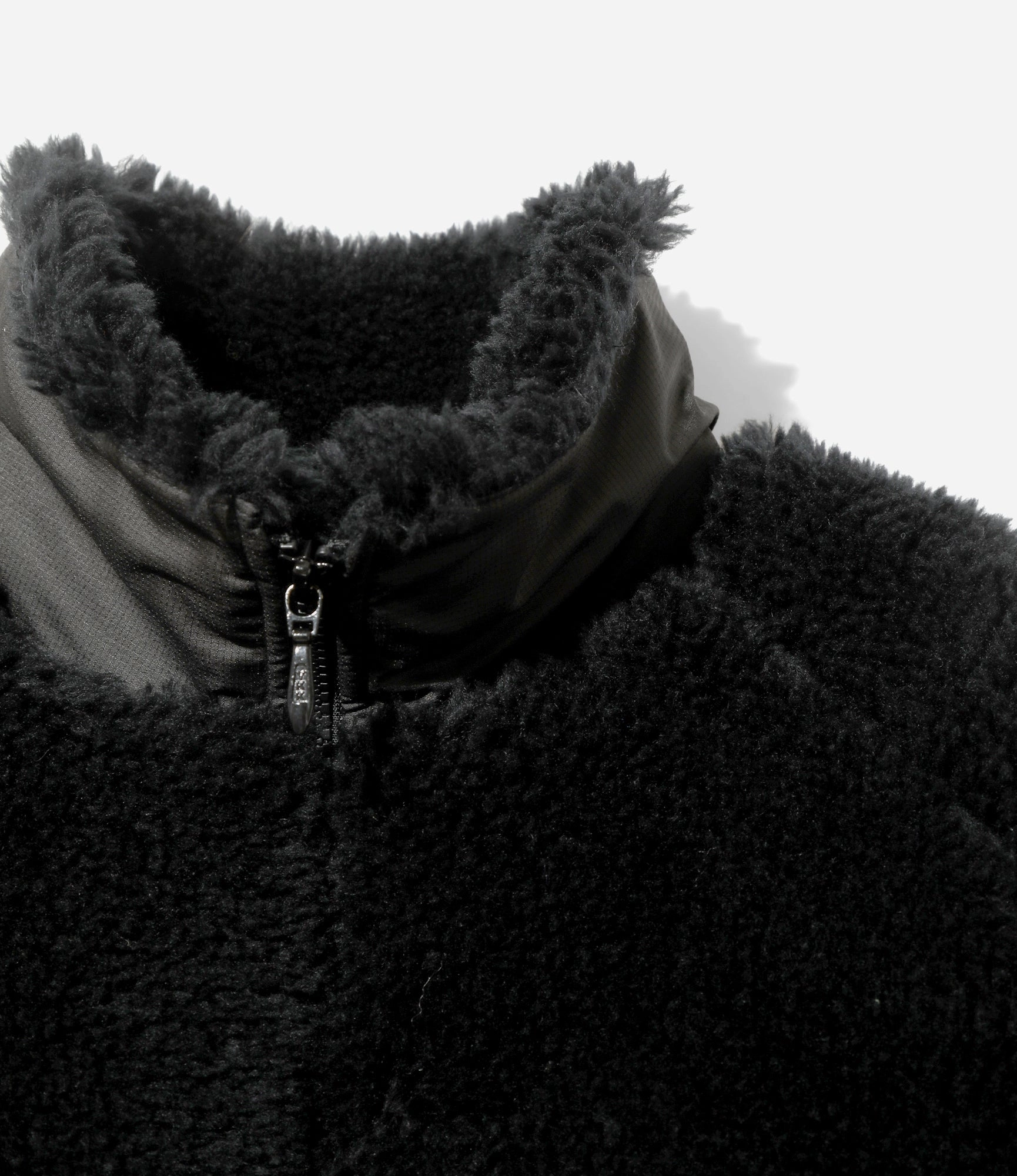 ModularLayering ErgonomicCut Faux Fur Jacket ?C Black