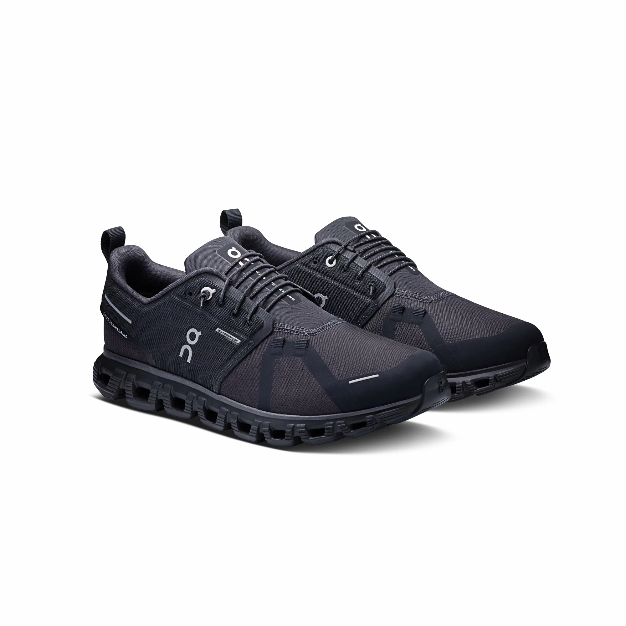 On Running Mens Cloud 6 WP Shoes Micro Perforated Lining running on hard surface