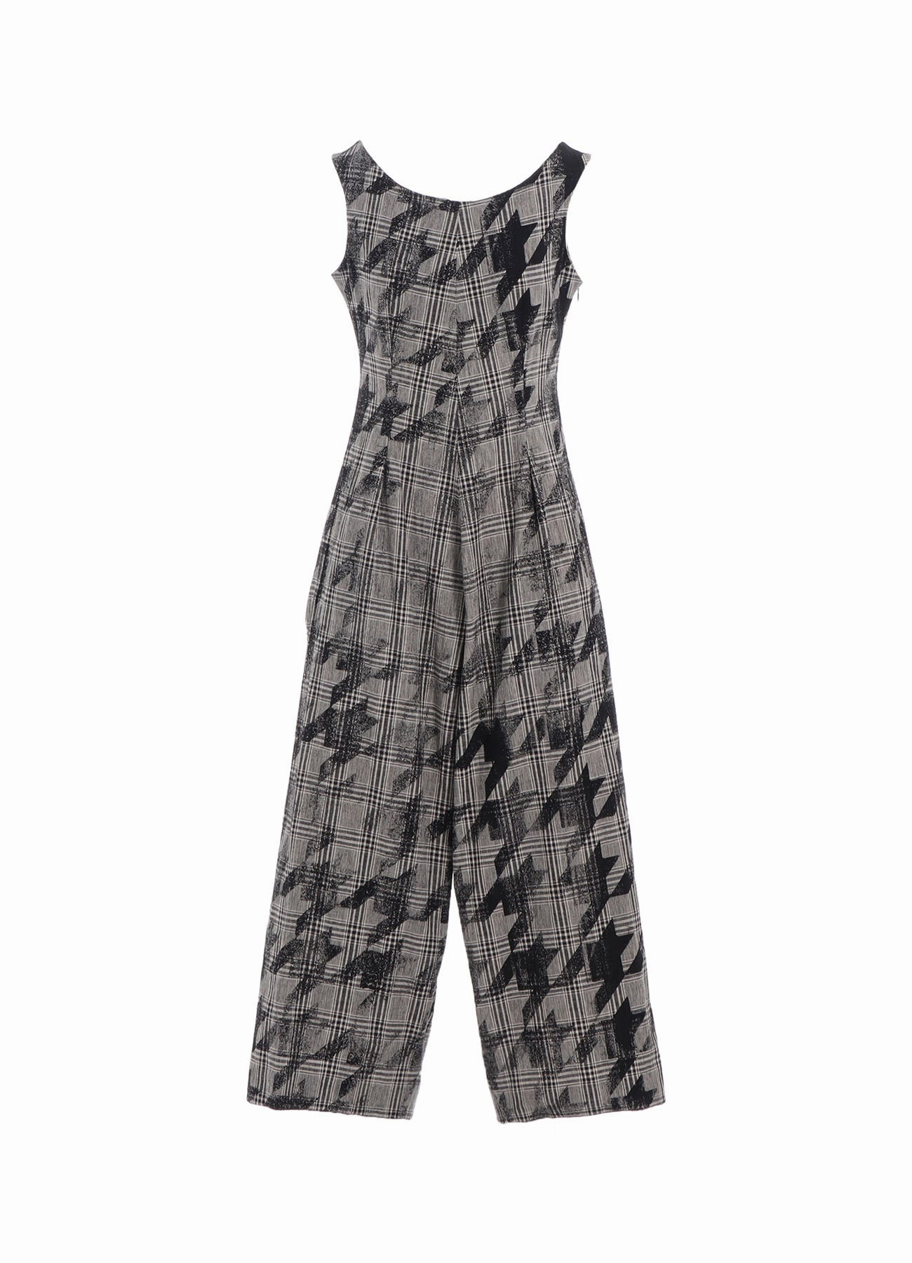 COTTON/LINEN PLAID??BIG HOUNDSTOOTH OVERALLS Easy Tones Classic and Chic