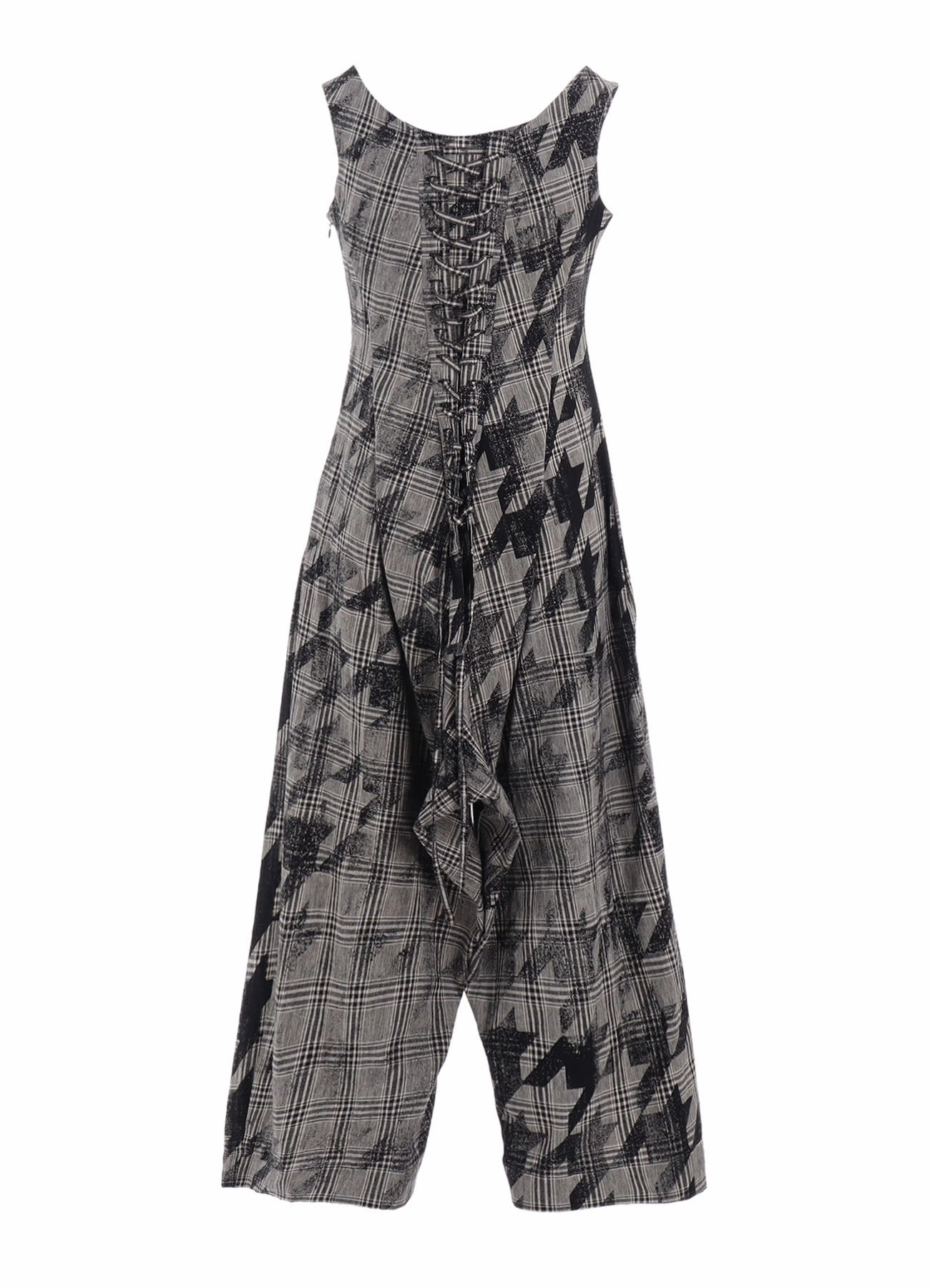 Perfect Look COTTON/LINEN PLAID??BIG HOUNDSTOOTH OVERALLS