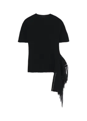 WHOLEGARMENT RIB FRINGE SHORT SLEEVE Water Repellent Finish Smart Style