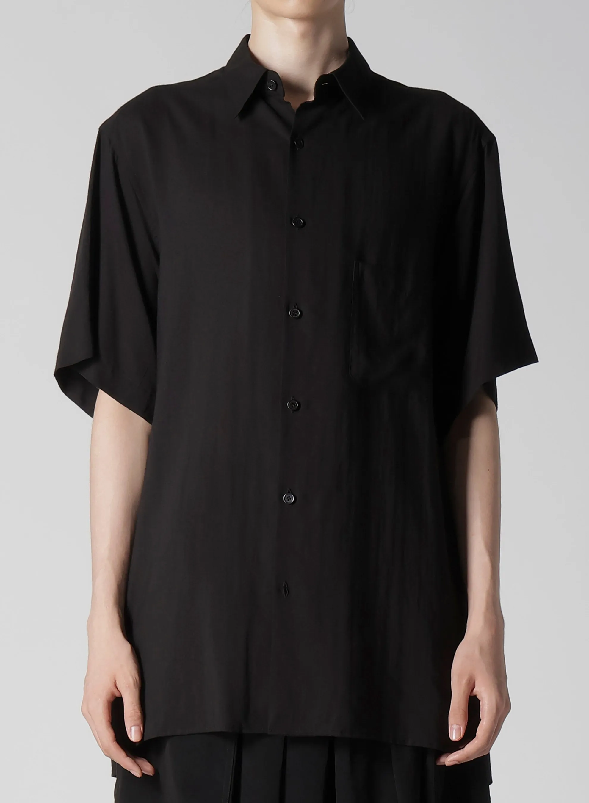 CELLULOSE LAWN OVERSIZED HALF SLEEVE SHIRT Geometric Pattern