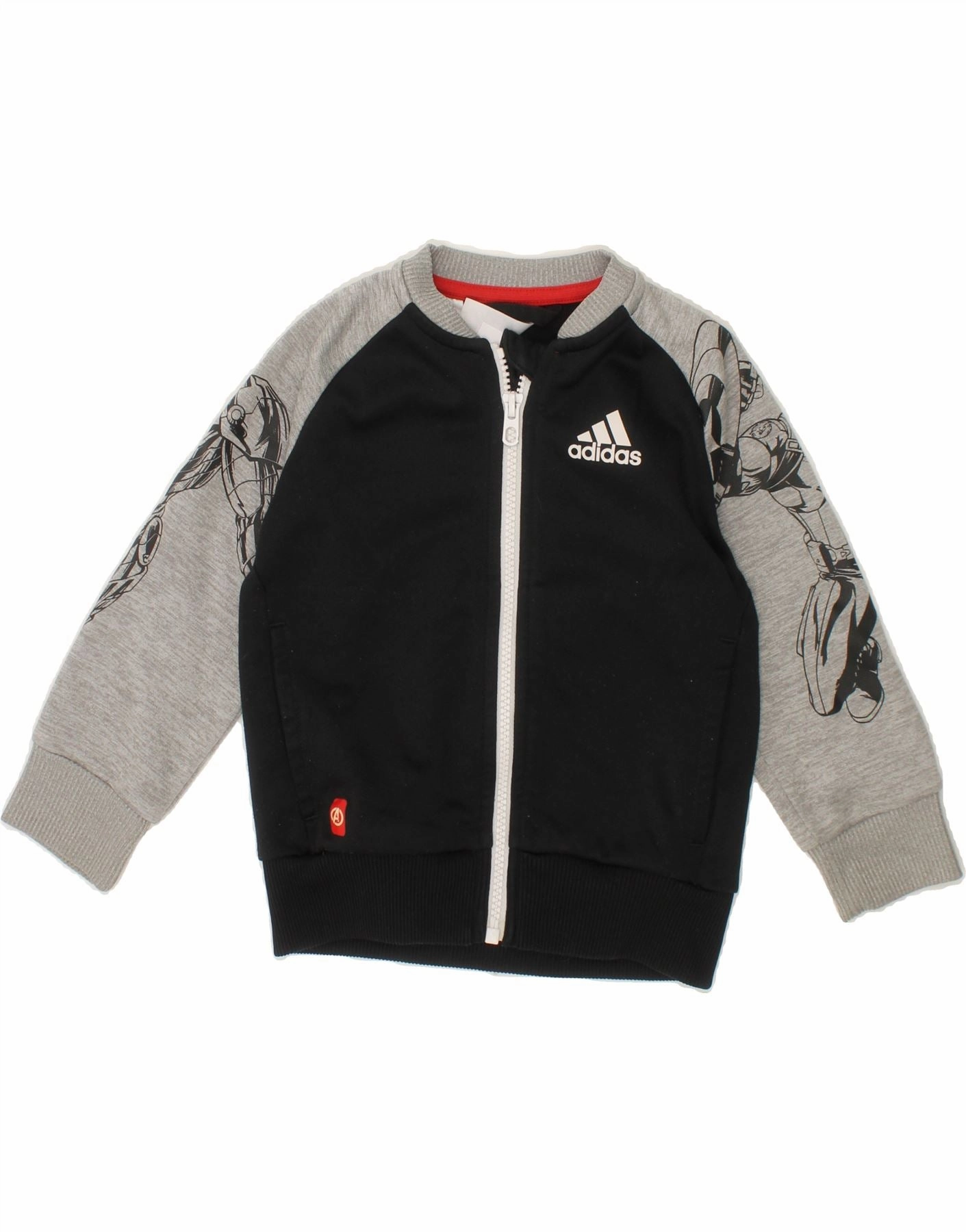 Develop ADIDAS Baby Boys Tracksuit Top Jacket 18-24 Months Black Colourblock