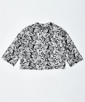 Crisp Design VINTAGE Womens Blazer Jacket UK 14 Medium Silver Floral