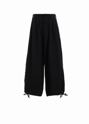 COTTON DRILL CUT-OUT BALLOON PANTS Reinforced Seams