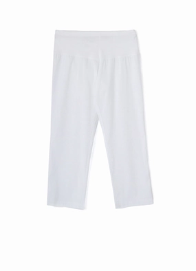 Ripstop Texture C/N STRETCH SLIM PANTS 4/5 LENGTH