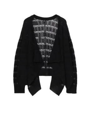 7G2P OPENWORK DRAPE SHORT CARDIGAN Weekend Comfort LanolinFree Wool Processing