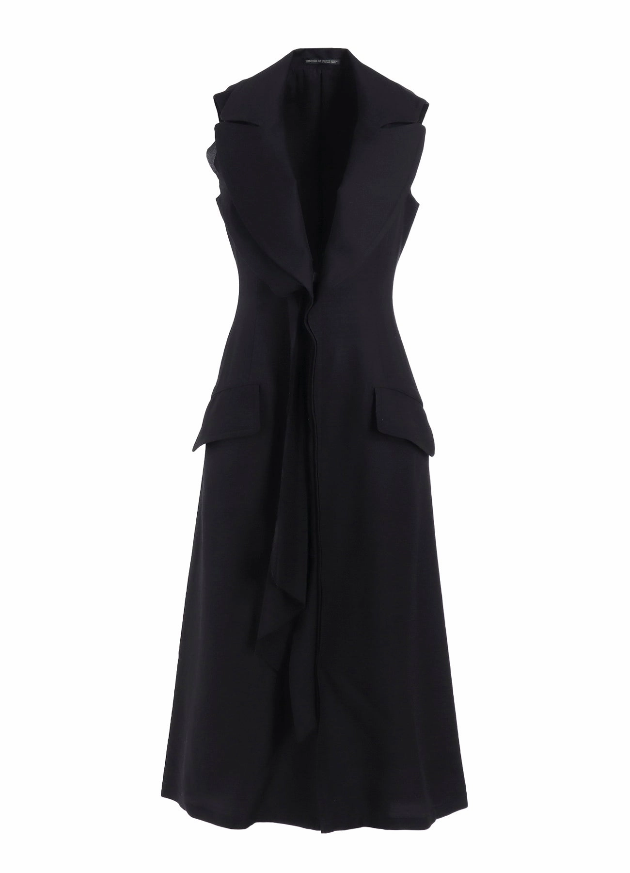 S/W TWILL FRONT DRAPED SLEEVELESS DRESS Gentle Shine