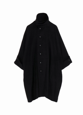 MELTON HIGH NECK COAT Stretch Panels NonBulkyLayering