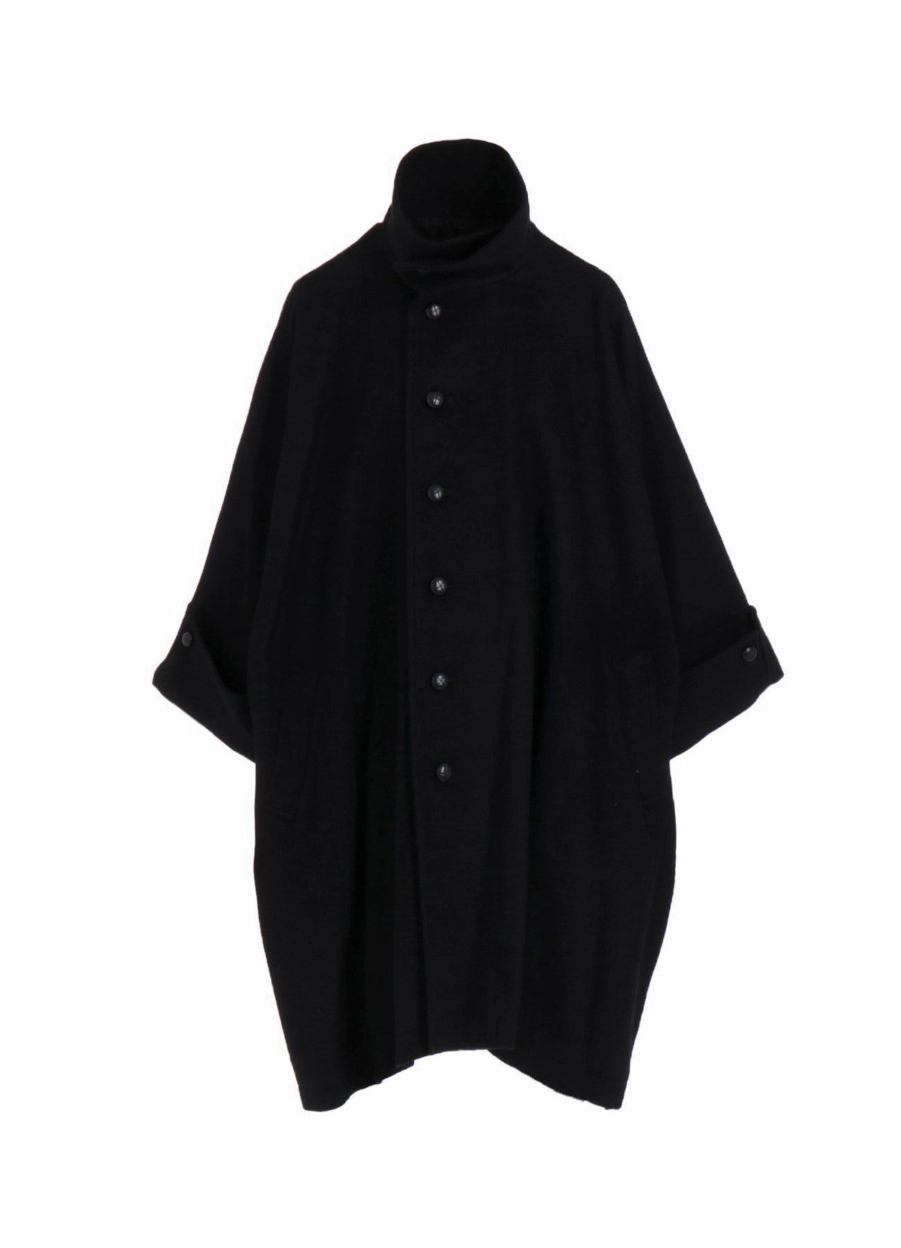 MELTON HIGH NECK COAT Stretch Panels NonBulkyLayering