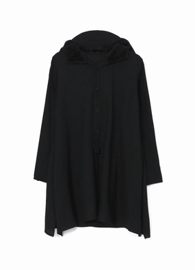 WOOL VIYELLA HOOD MINI DRESS Mix-And-Match