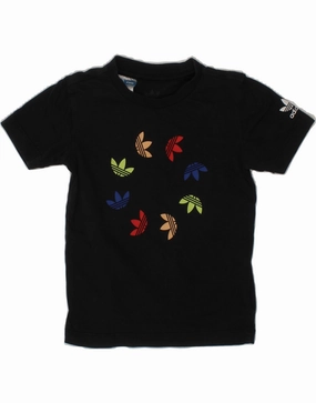 ADIDAS Baby Boys Graphic T-Shirt Top 18-24 Months Black Cotton Trendy designs Multipurpose Layering Fabric