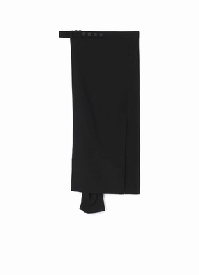 Daily Chic W/RY HARD TWISTED GABARDINE U-TIED HEM WRAP SKIRT