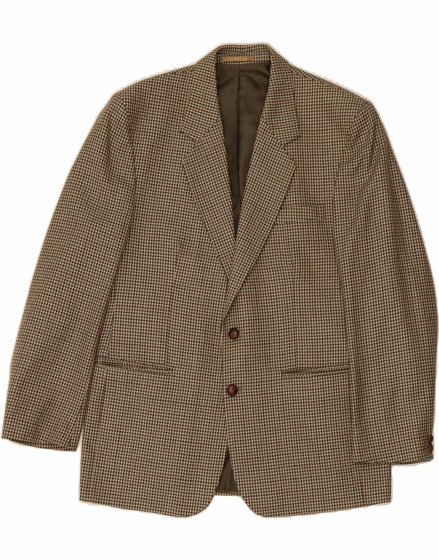 Fashion Forward Polished Style JOHN HANLY&CO LTD Mens Blazer Jacket UK 38 Medium Brown Houndstooth