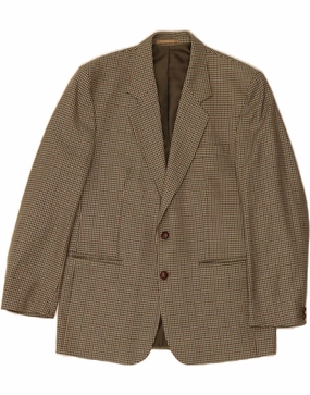 Fashion Forward Polished Style JOHN HANLY&CO LTD Mens Blazer Jacket UK 38 Medium Brown Houndstooth