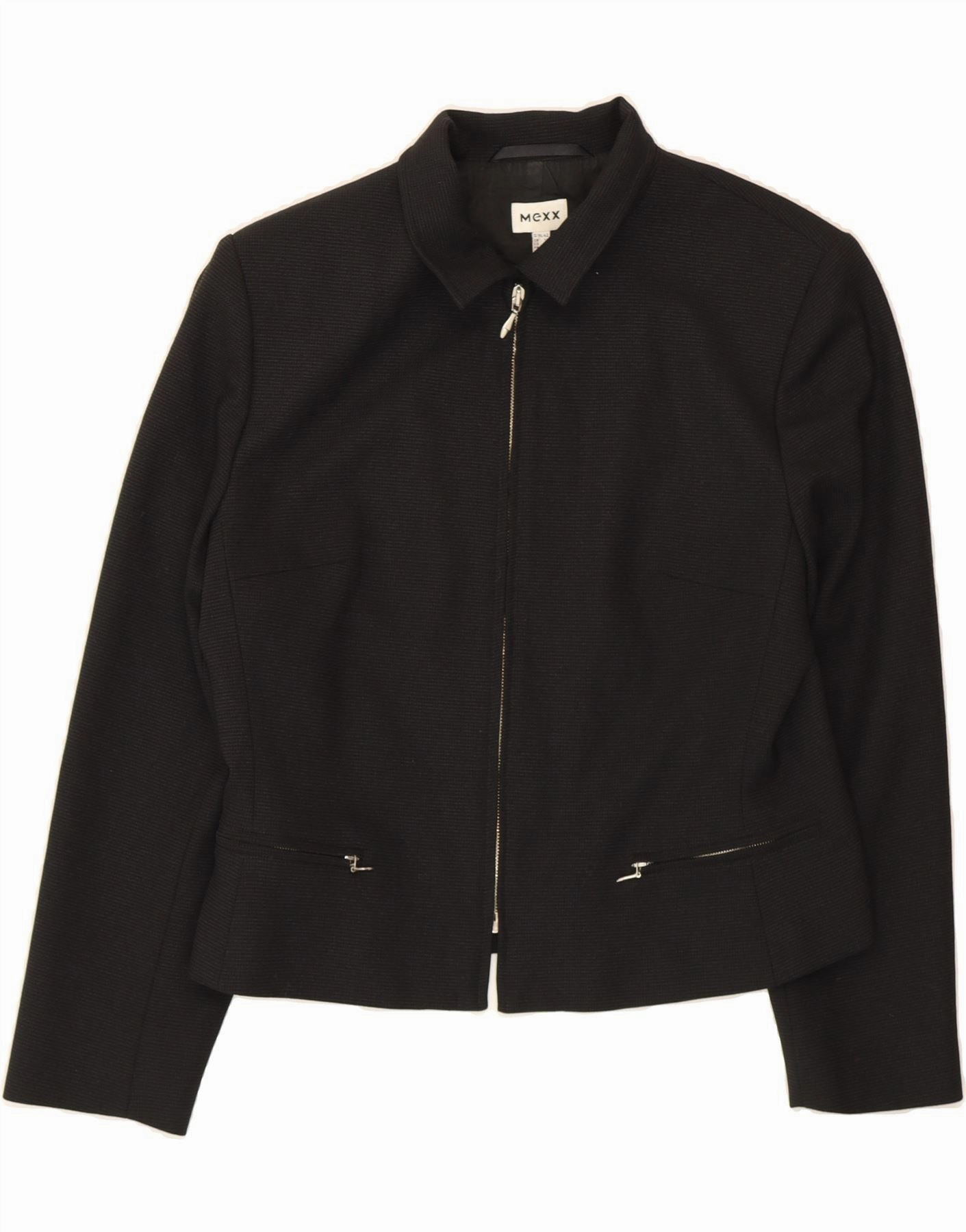 Refined Style Professional Comfort MEXX Womens Blazer Jacket UK 16 Large  Black Polyester