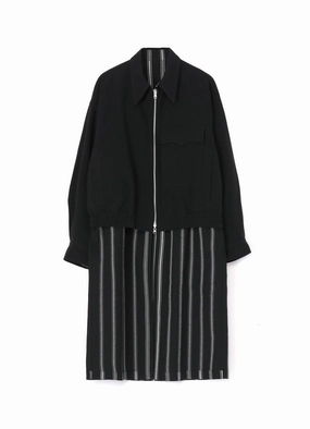 Non Restrictive Cut City Ready Style HARD TWISTED COTTON SATIN REVERSIBLE COAT