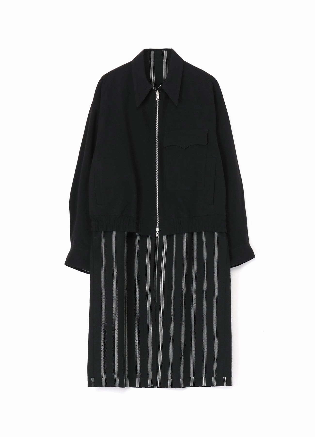 Non Restrictive Cut City Ready Style HARD TWISTED COTTON SATIN REVERSIBLE COAT