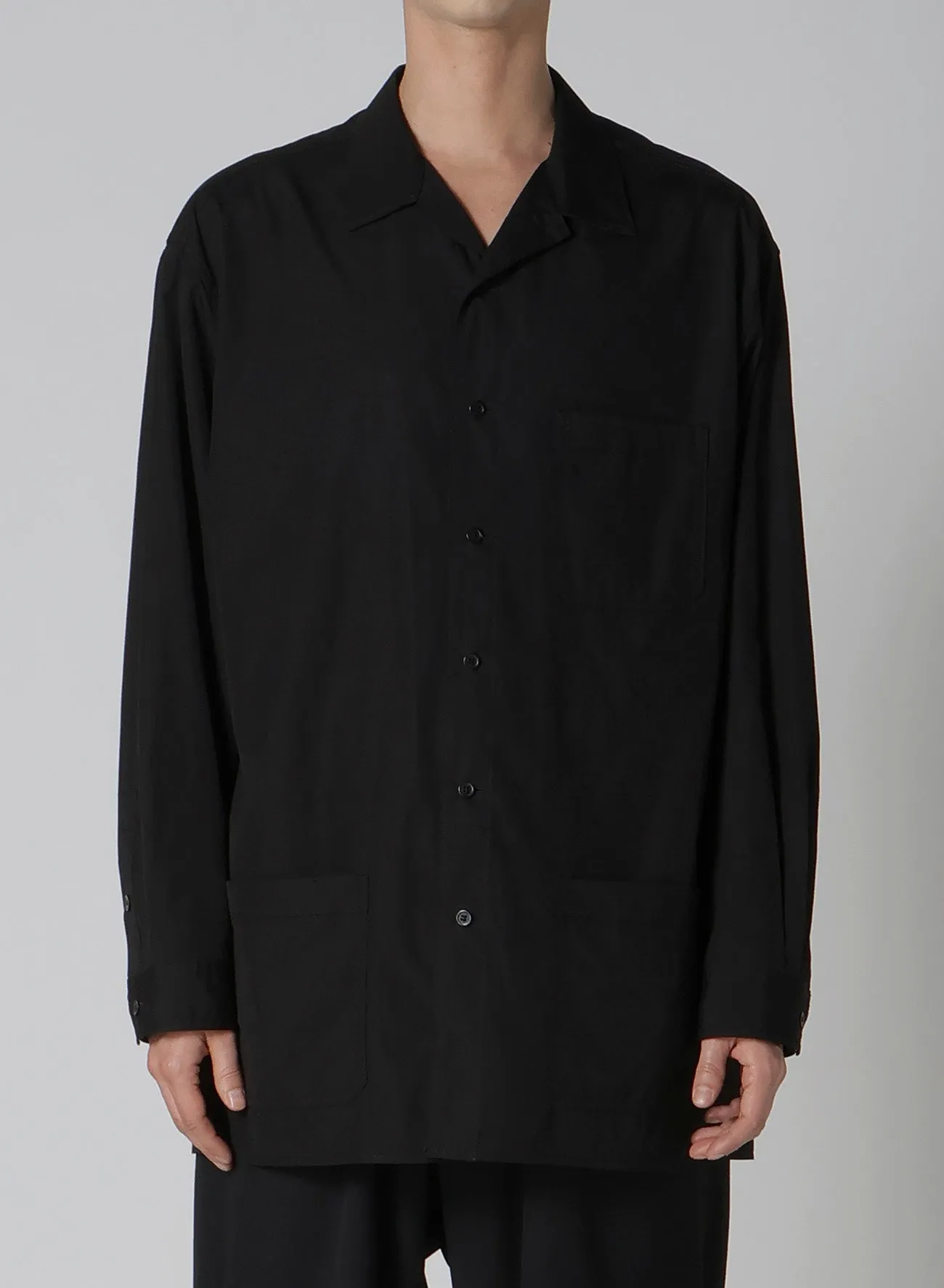 CHAIN STITCH BROAD 3PKT SHIRT Luxurious Feel