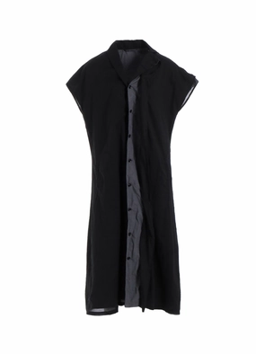 Minimalist-Style Casual Vibes COTTON LAWN GARMENT DYE FRENCH SLEEVE DRESS