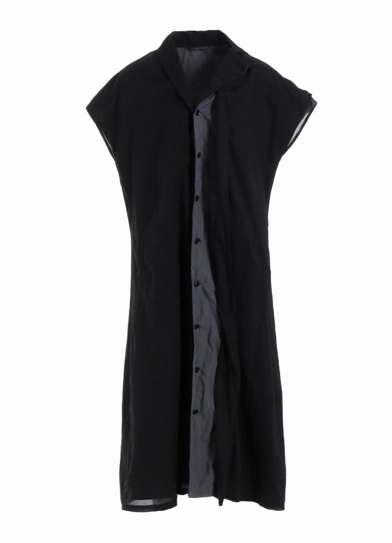 COTTON LAWN GARMENT DYE FRENCH SLEEVE DRESS Elegant Finish