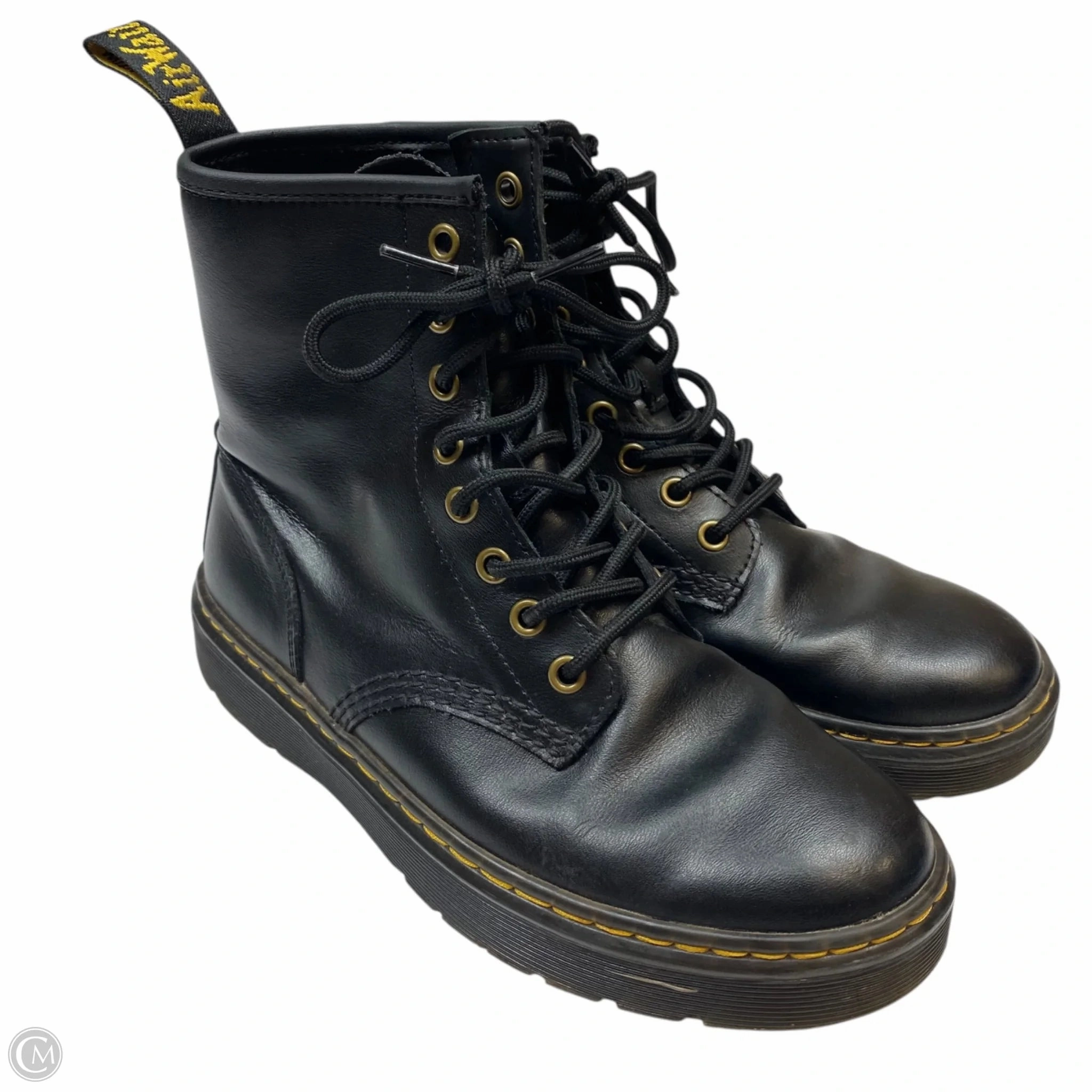 Boots Designer By Dr Martens In Black, Size: 7 Comfort Lining Rainy Days