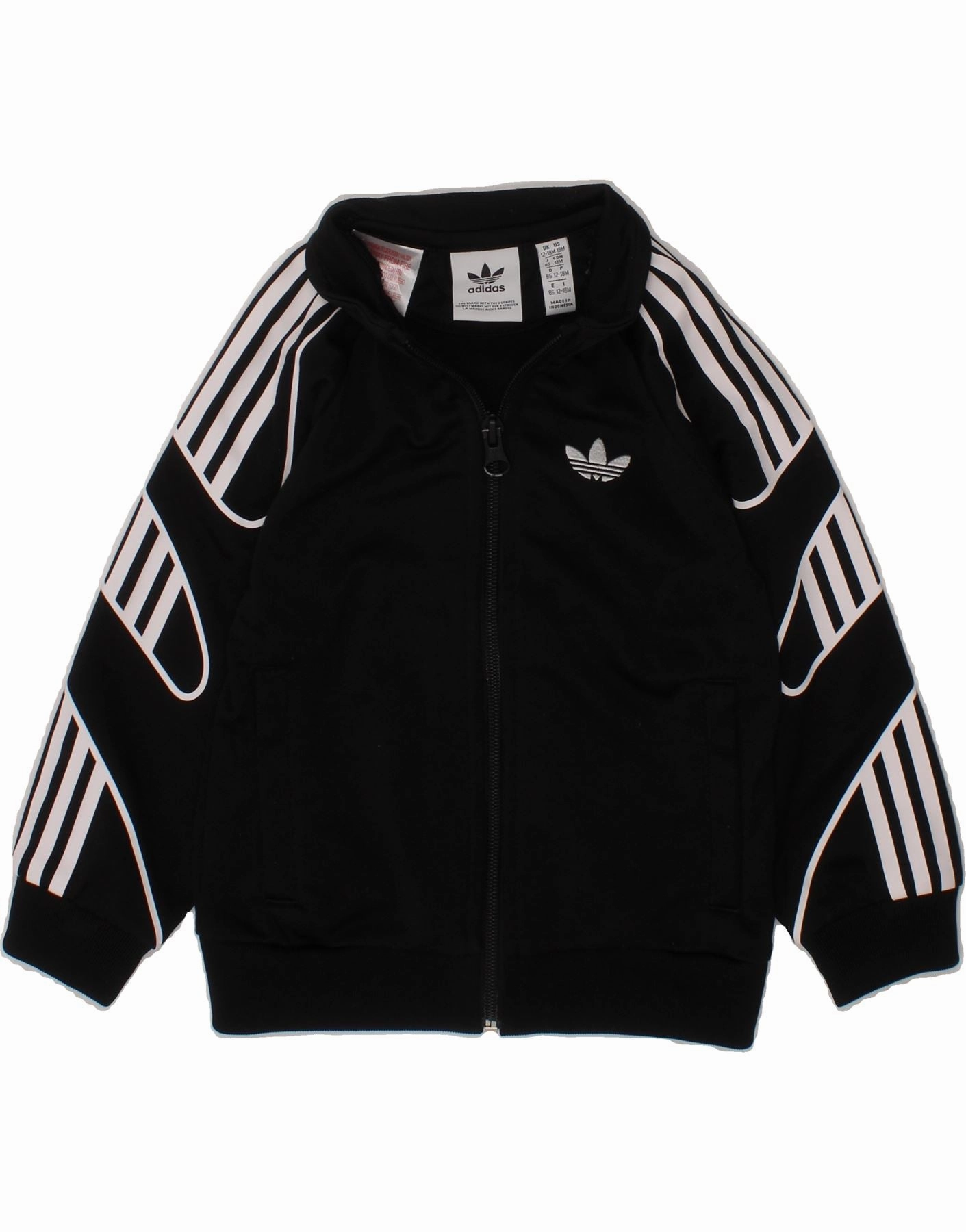 Urban Mobility ADIDAS Baby Boys Graphic Tracksuit Top Jacket 12-18 Months Black Polyester