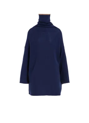 Y's ?? JOHN SMEDLEY BOTTLE NECK RIBBED KNIT Reinforced Hems