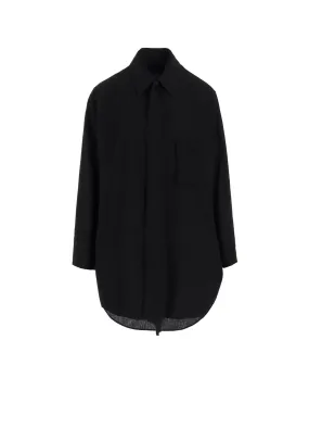 Affordable Luxury Work Appropriate C/L/RA CAMBRIC R-CUTTING TIE BLOUSE