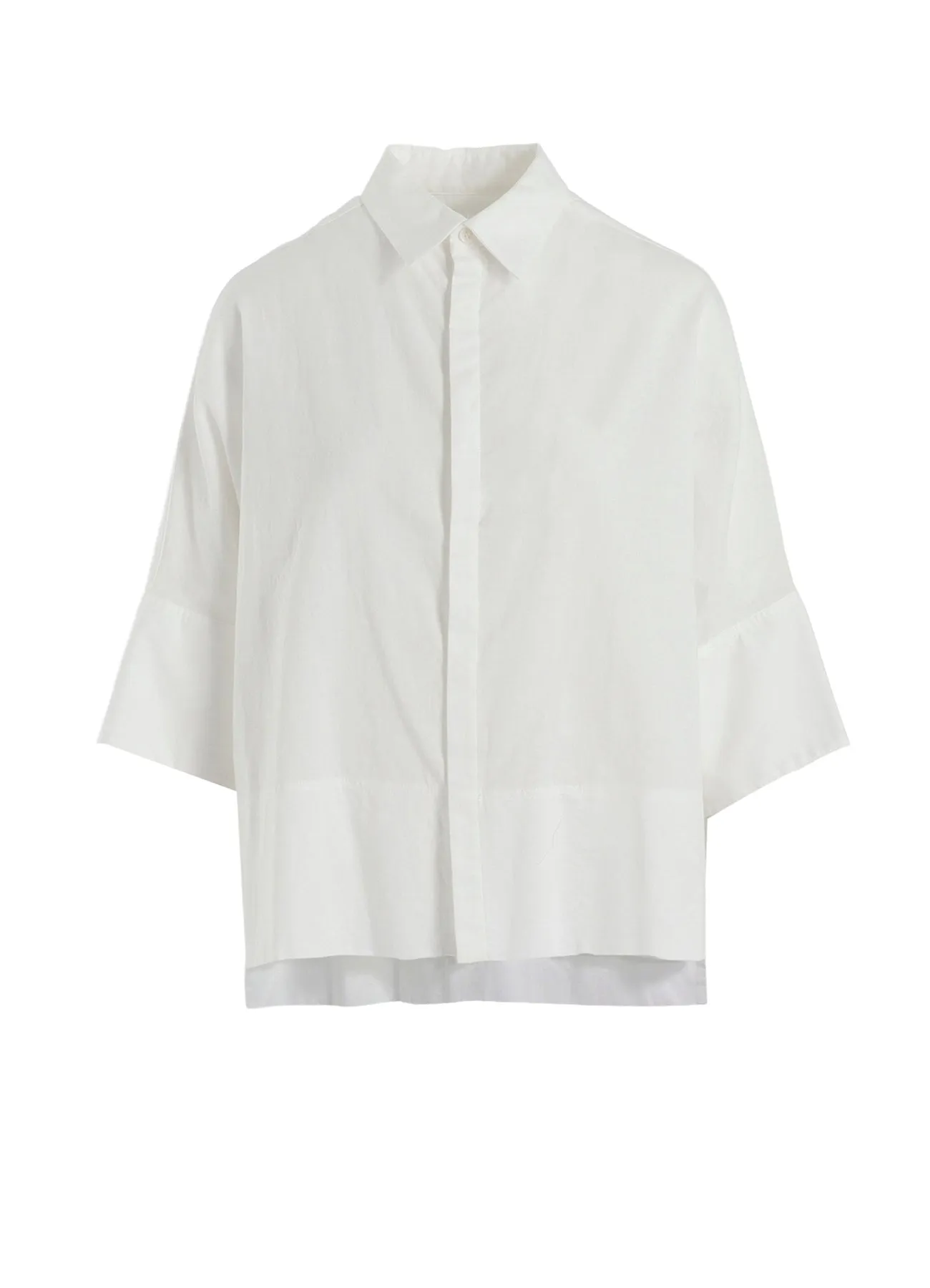 [Y's BORN PRODUCT] THIN COTTON TWILL WIDE CUFFS SHIRT Durable Thread Construction