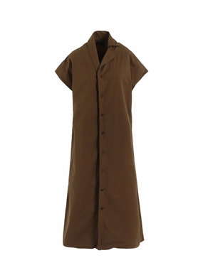 COTTON TWILL GARMENT DYE FRENCH SLEEVE DRESS Summer Mood