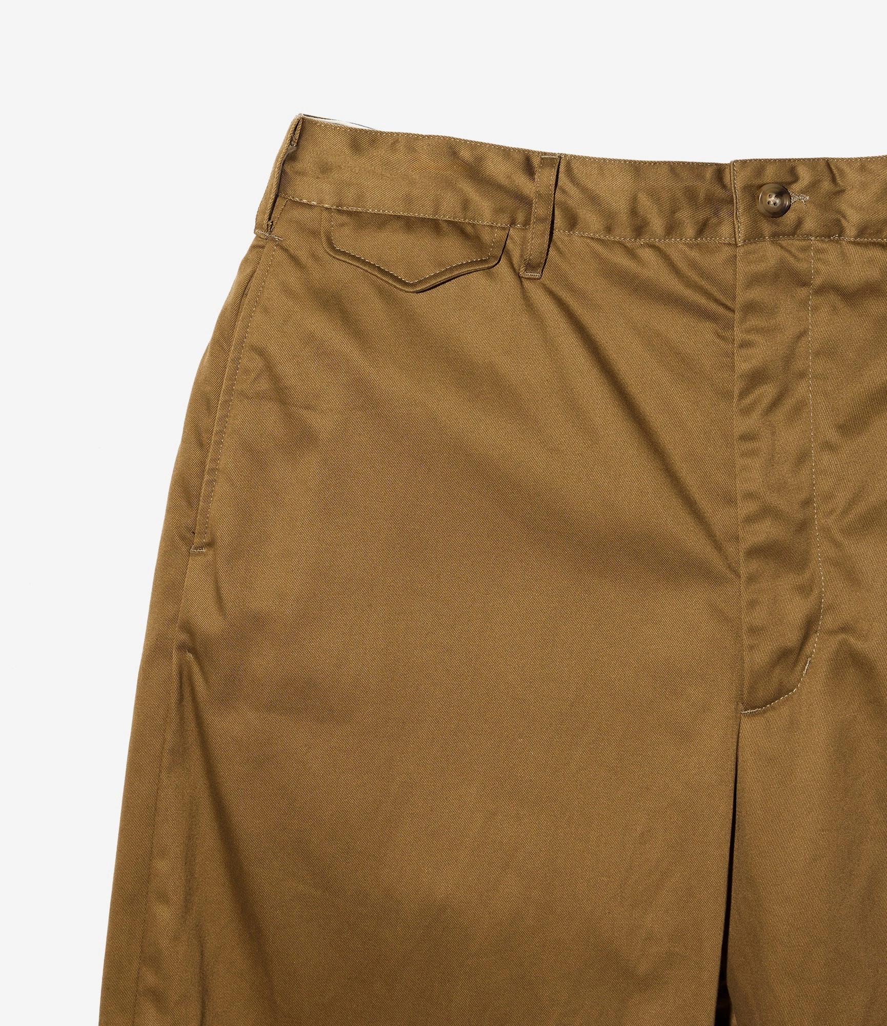 No Fuss Fit Travel Ready Officer Pant ?C Camel High Count Heavy Twill