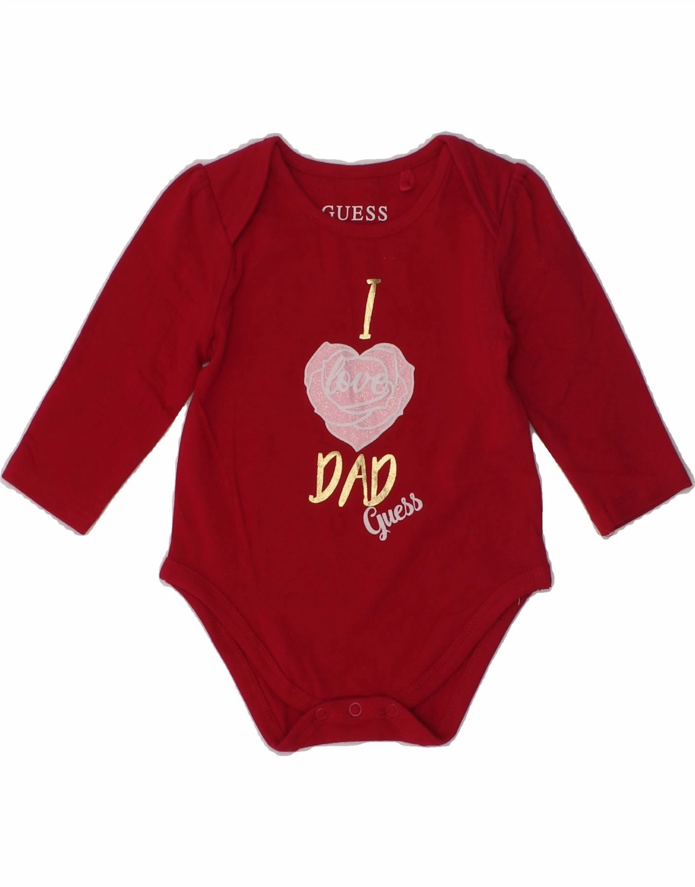 Urban Charming Urban Classic GUESS Baby Girls Graphic Bodysuit 0-3 Months Red