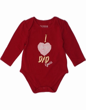 Urban Charming Urban Classic GUESS Baby Girls Graphic Bodysuit 0-3 Months Red
