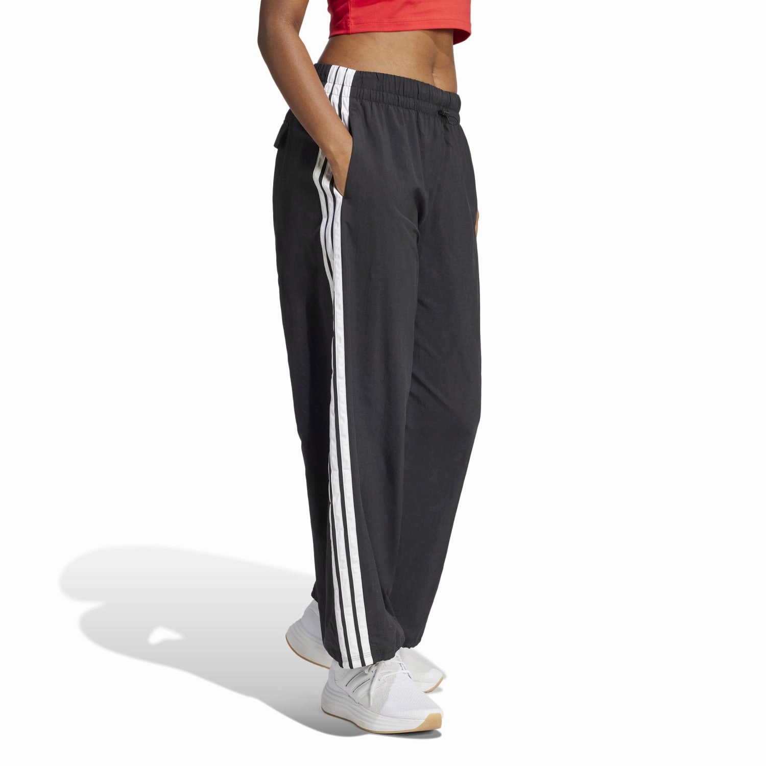 Essentials 3-Stripe Parachute Pant - Womens Comfort Seeker Four Way Chic and Soft