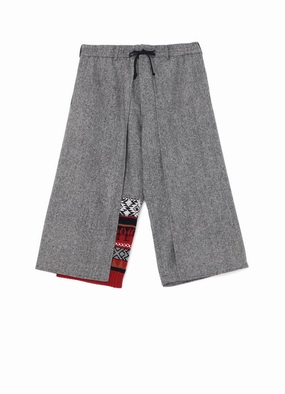 ETERMINE NEP TWEED   NORDIC PATTERN KNIT WRAP PANTS Effortless Layer