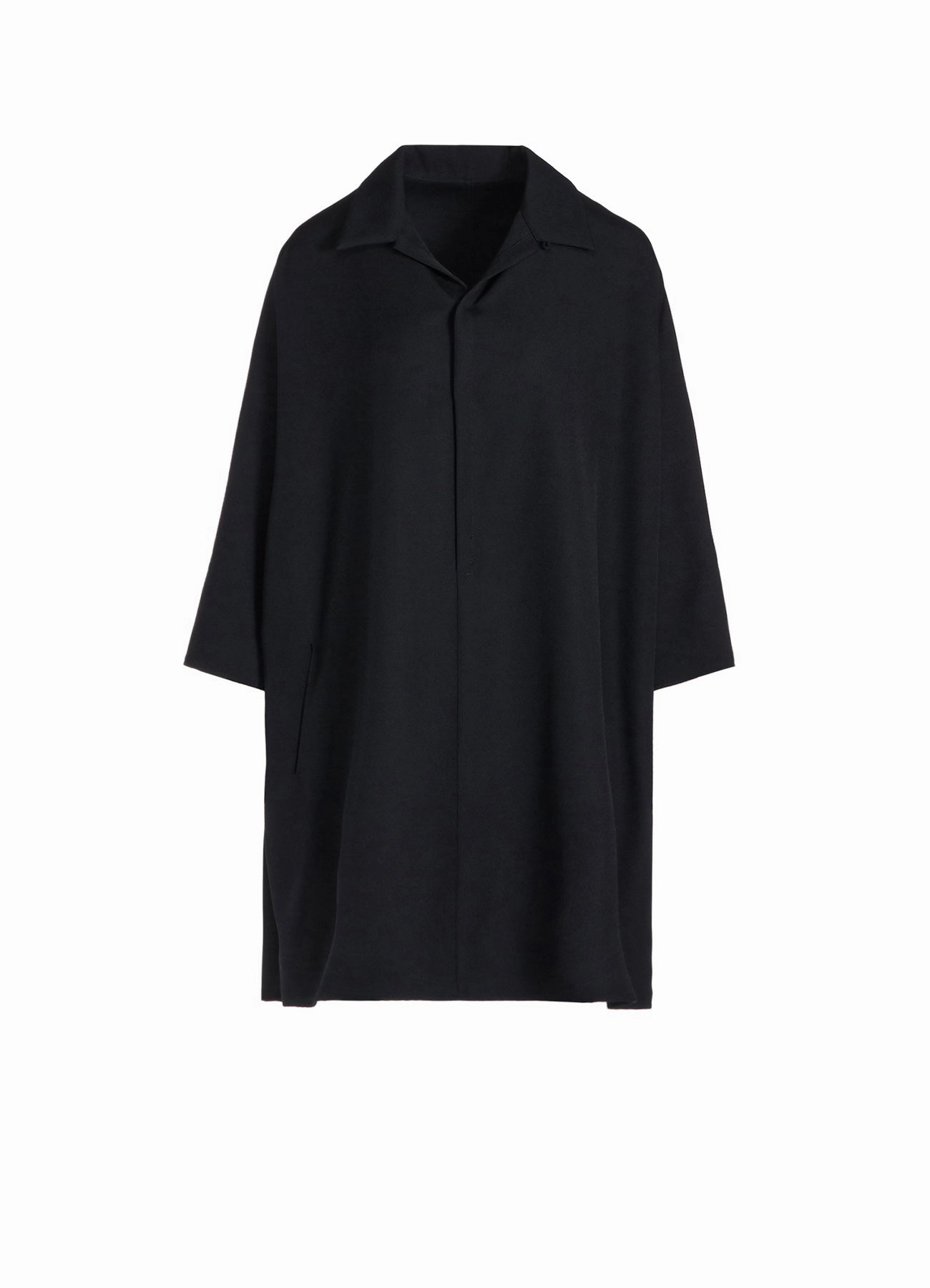 2/60 WOOL GABARDINE OPEN COLLAR DOLMAN SLV DRESS Simple Style
