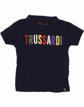 Wrinkle-Free Geometric Shape TRUSSARDI JUNIOR Baby Boys Graphic T-Shirt Top 18-24 Months Navy Blue