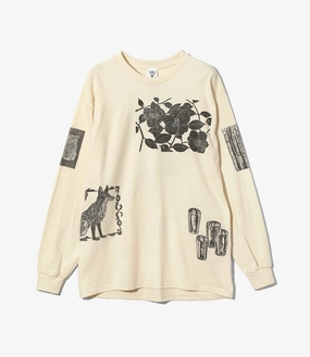 Long Sleeve T-Shirt ?C Natural Woodblock Print Essential layering piece