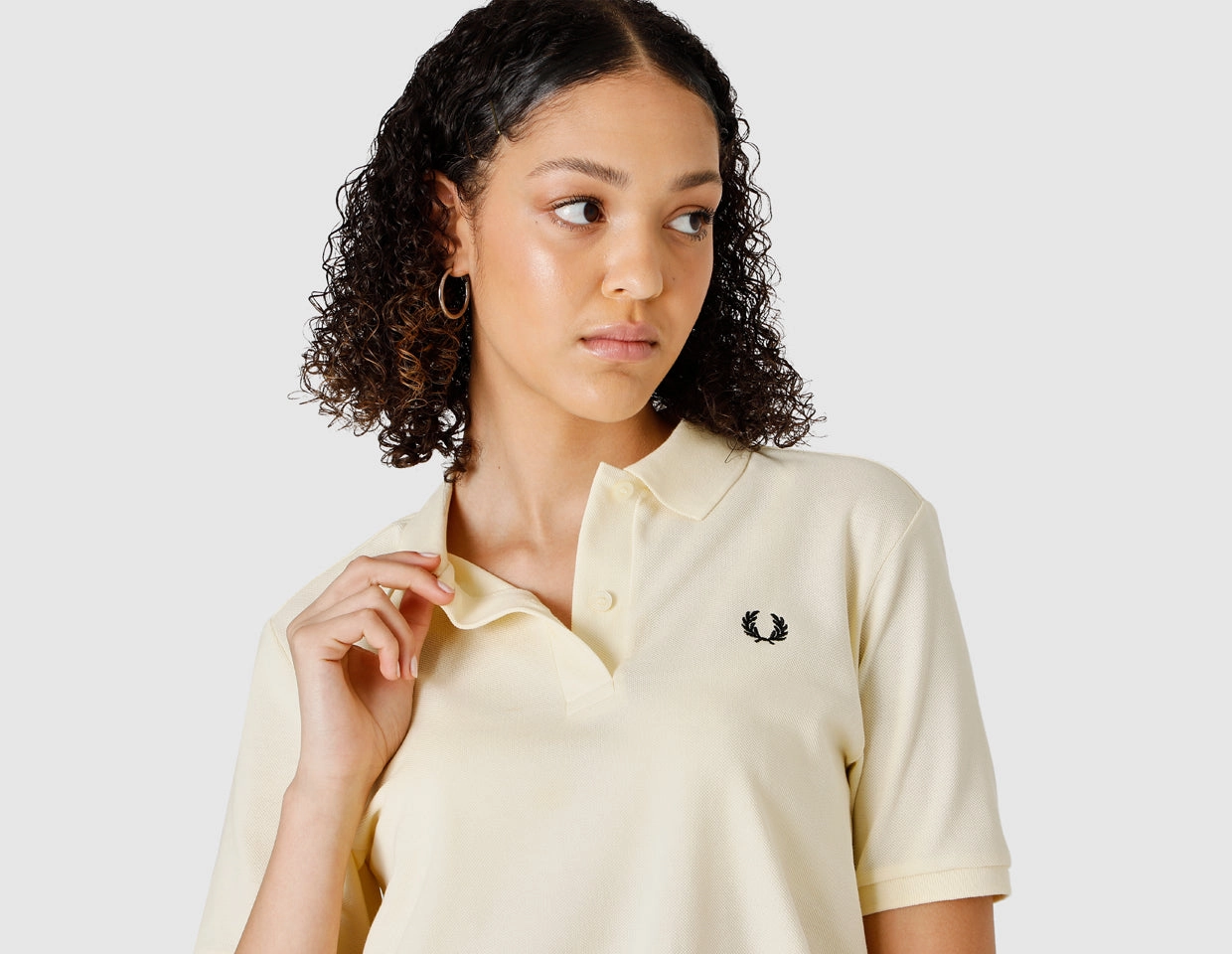 Fred Perry Women's Fred Perry Shirt / Ice Cream LowImpactDye Skin Friendly Blends