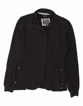 Elegant Business Style Flattering Fit WOOLRICH Womens Blazer Jacket UK 12 Medium Black Modal