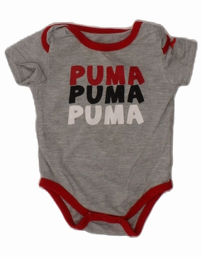 PUMA Baby Boys Graphic Bodysuit 0-3 Months Grey Stylish Durable Urban Model