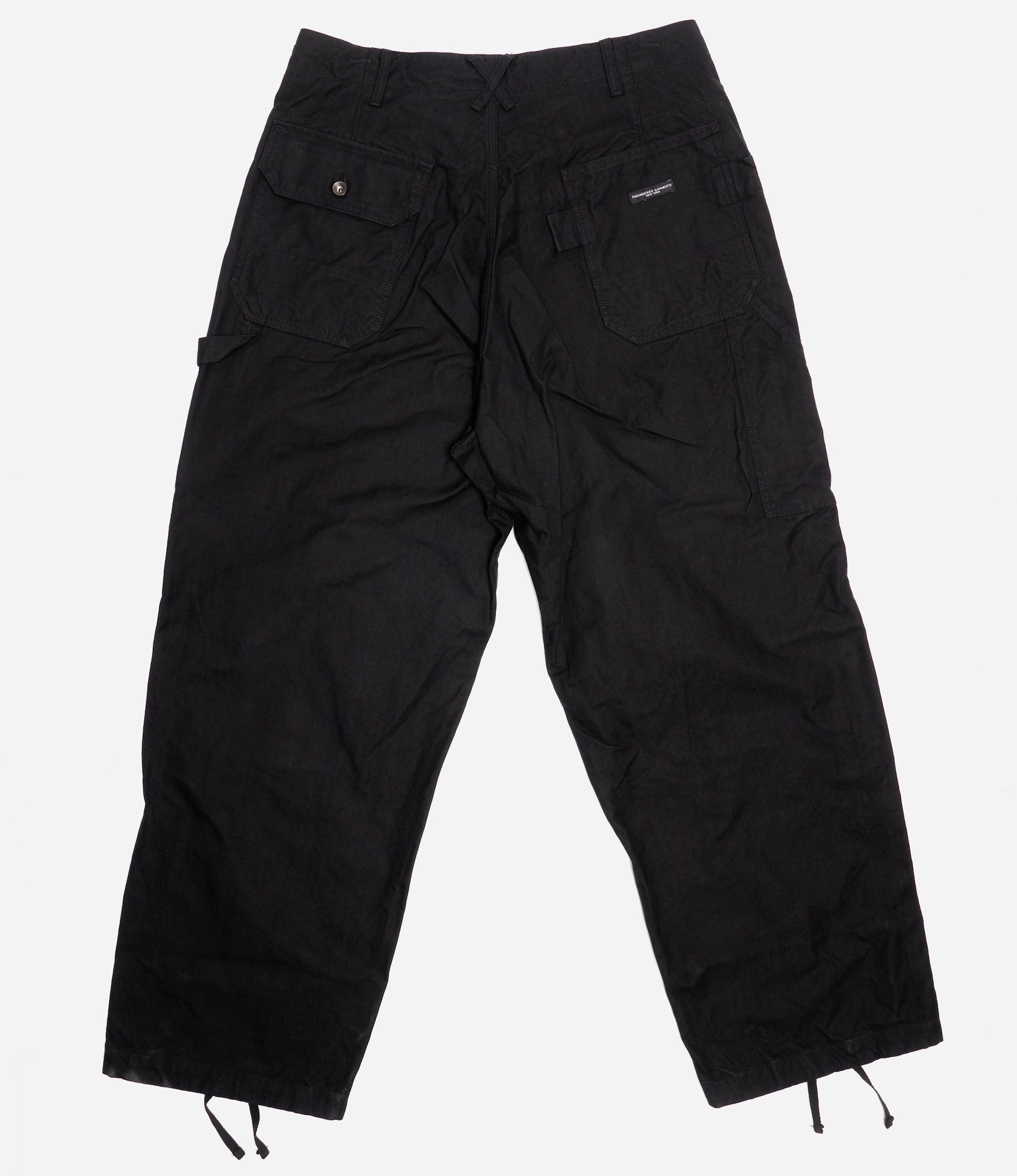 Stretchable Comfort Painter Pant ?C Black Brushed Herringbone Cotton