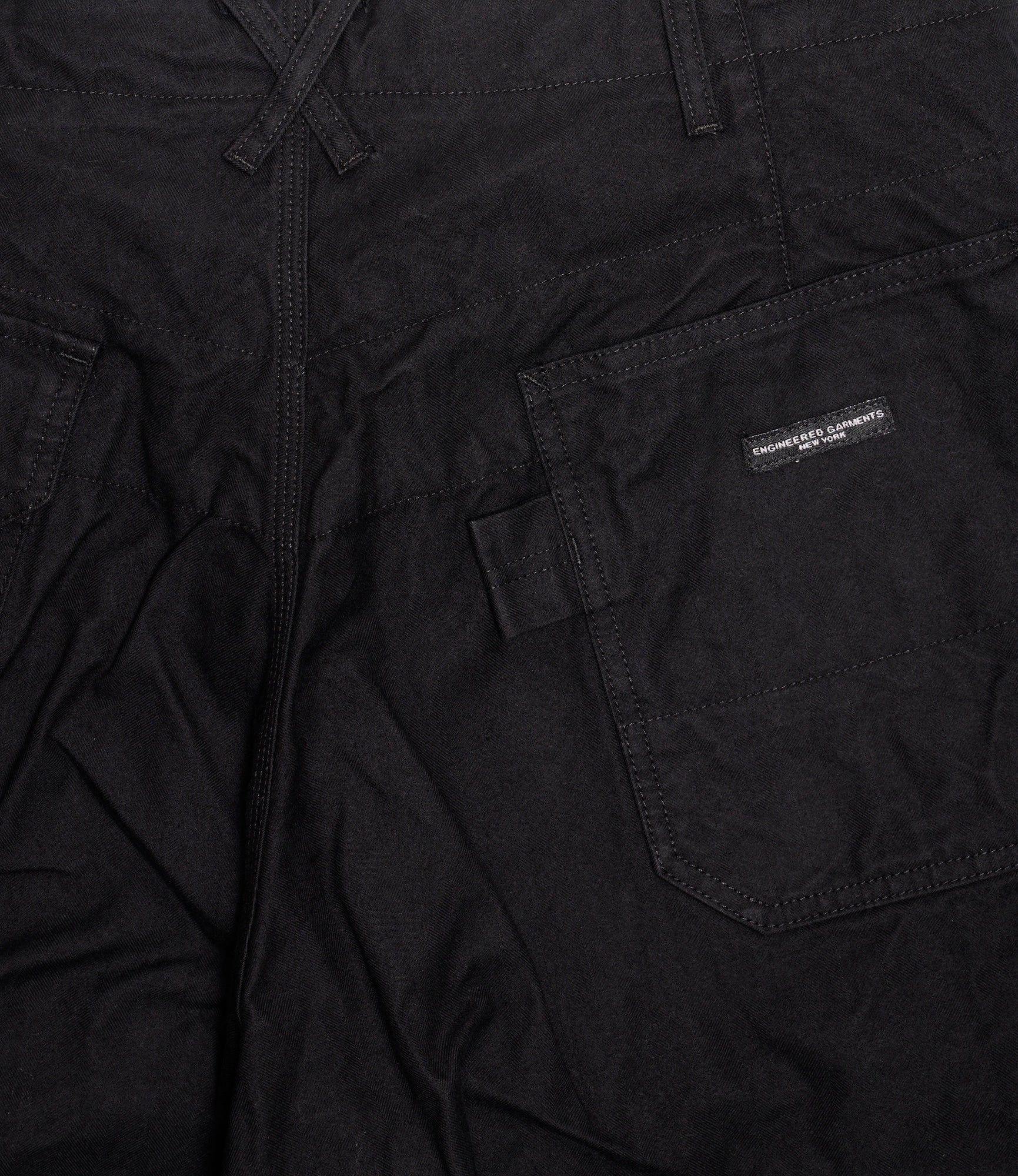 Versatile Comfort Wear Painter Pant ?C Black Brushed Herringbone Cotton