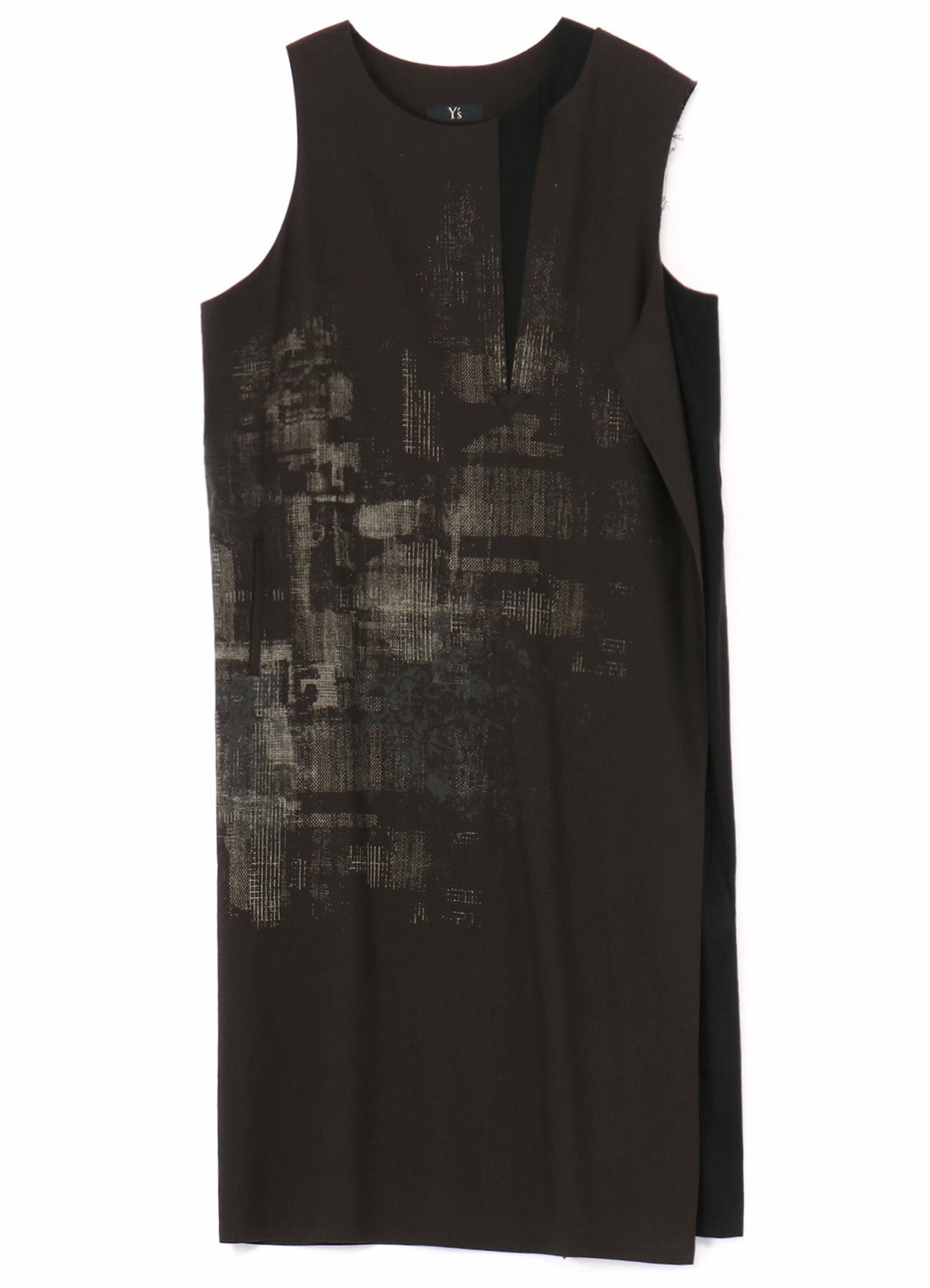 HOUNDSTOOTH LEFT SLIT DRESS Floral Comfort Trendy wrap gown