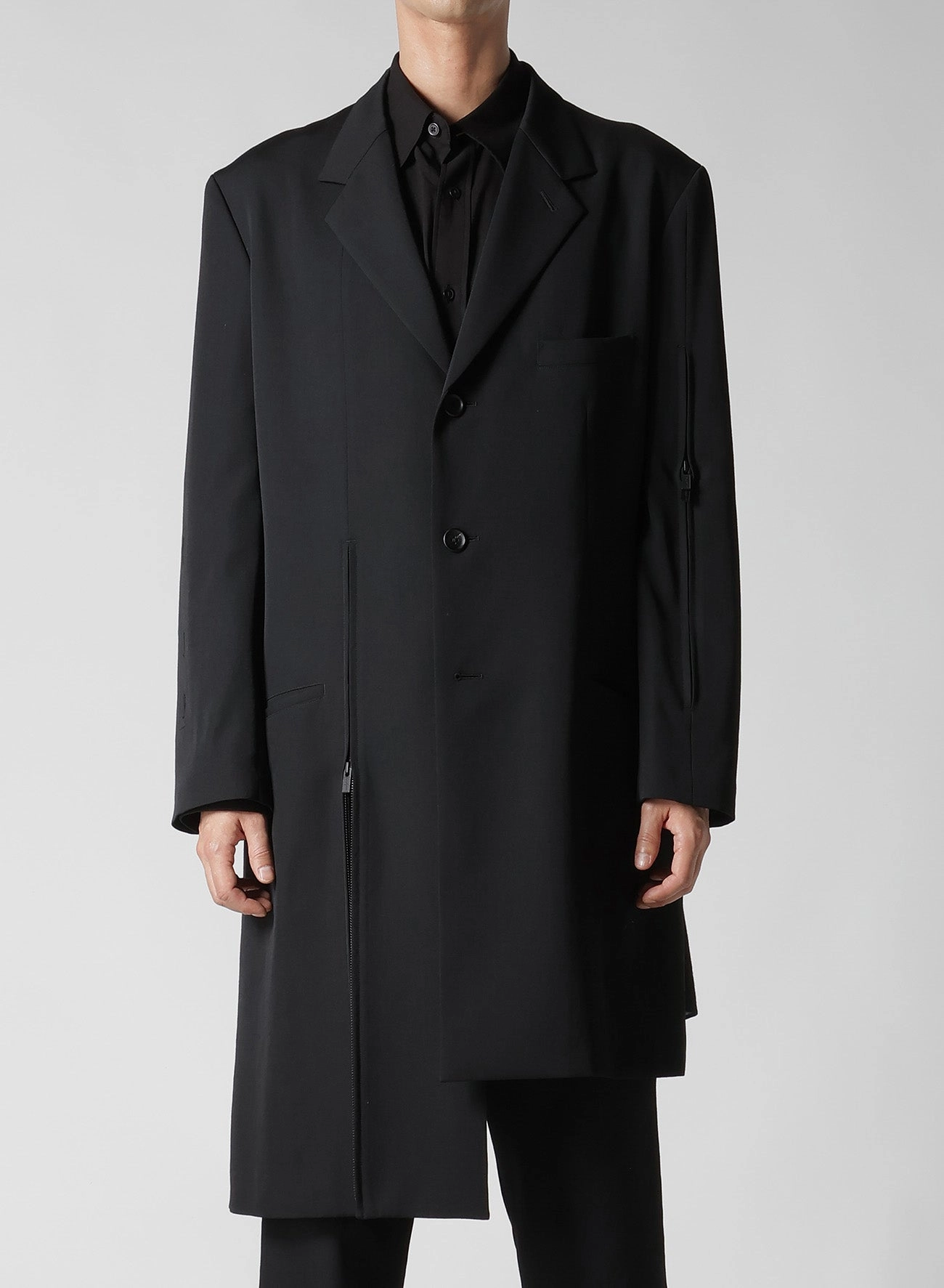 WOOL GABARDINE 6 ZIPS JACKET nurses