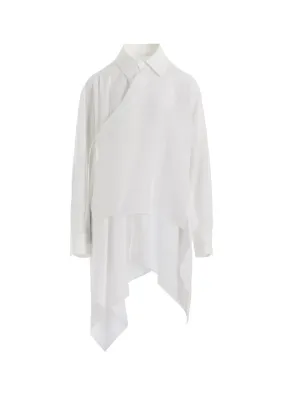 Trendy Fashion CELLULOSE LONG ASYMMETRY BLOUSE